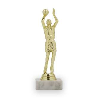 Figurka basketbal muž, 18 cm, zlatá, včetně podstavce