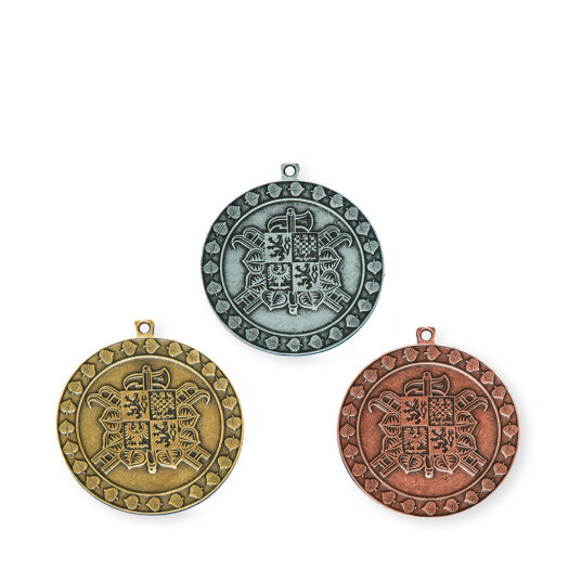 Medaile se znakem SH ČMS, 70 mm, zlatá