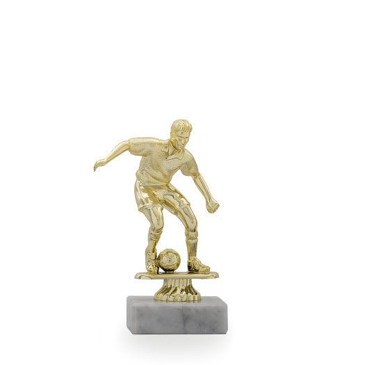 Figurka fotbalista, výška 11 cm, zlatá