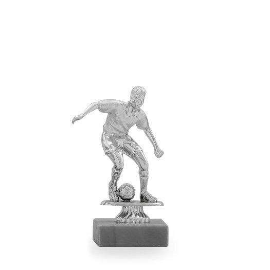 Figurka fotbalista, výška 11 cm, stříbrná