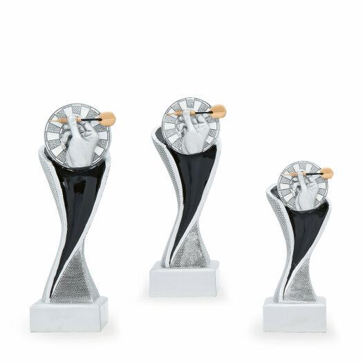 Trofej se symbolem šipek, výška 14,5 cm, vícebarevná