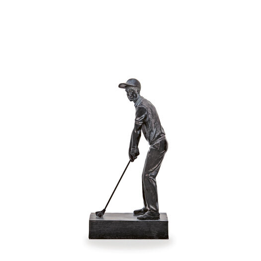 Trofej golf muž, výška 40 cm, stříbrná/černá