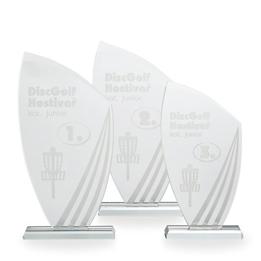 Skleněná plaketa s laserovým gravírováním, 110x215mm