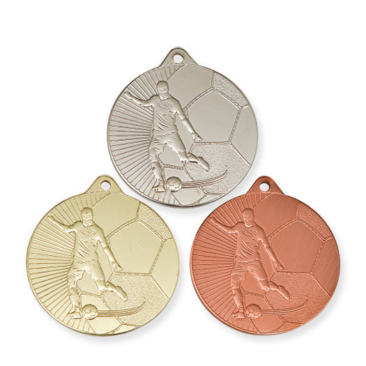 Fotbalová medaile, 45 mm, zlatá