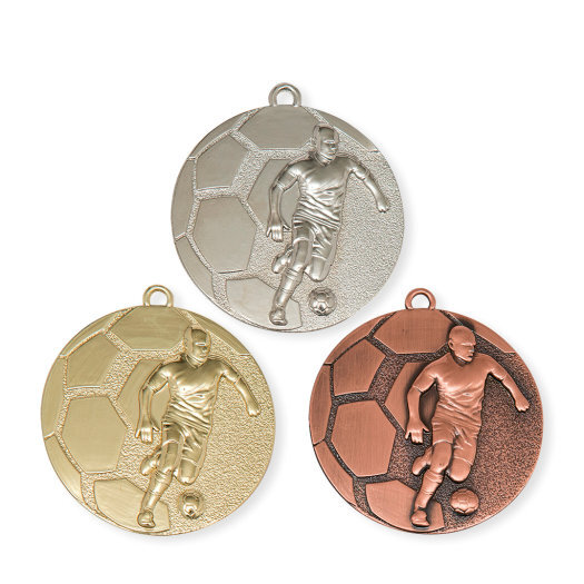 Fotbalová medaile, 50 mm, zlatá