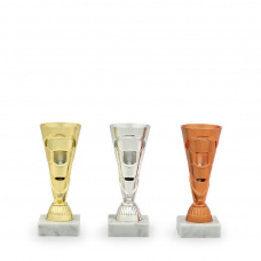 Pohár EDICE FOTBAL, výška 16 cm, zlatý