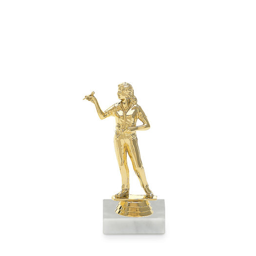 Figurka šipky žen, 14 cm, zlatá včetně podstavce