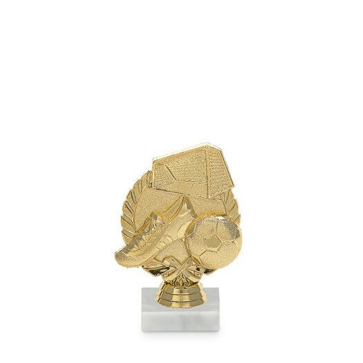 Figurka se symbolem fotbalu, 13 cm, zlato,včetně podstavce
