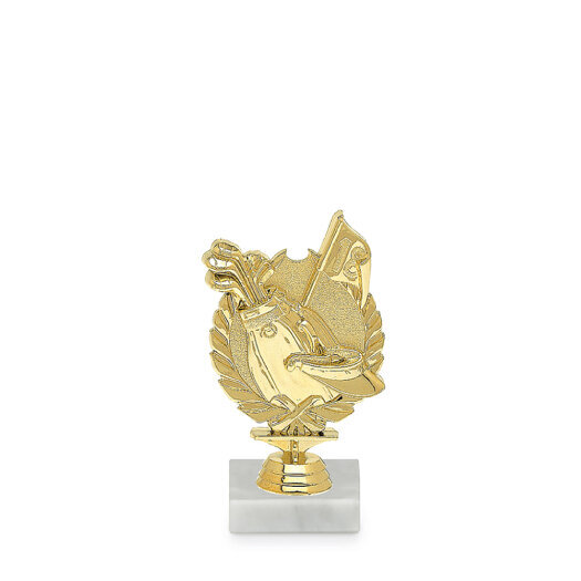 Figurka se symbolem golfu, 14 cm,zlato, včetně podstavce