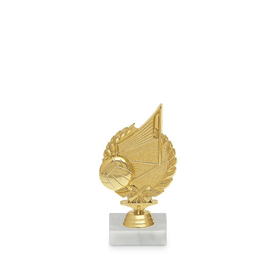 Figurka se symbolem - volejbal, 14 cm, zlato, včetně podstavce