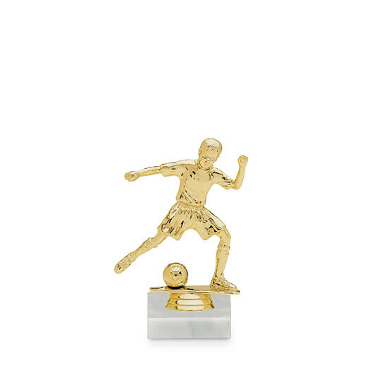 Figurka se symbolem fotbalu, 14 cm, zlato, včetně podstavce