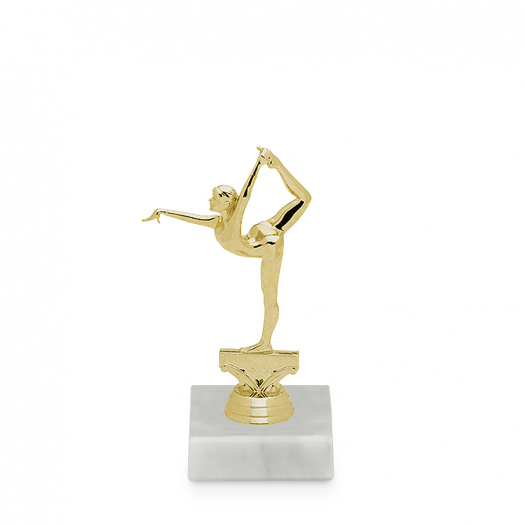 Figurka gymnastika žena, 16cm, zlato, včetně podstavce