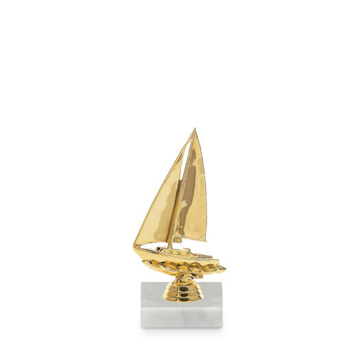 Figurka jachting, 17 cm, zlato, včetně podstavce