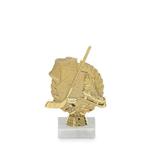 Figurka se symbolem hokeje, 14 cm, zlato, včetně podstavce