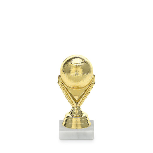 Figurka tenisový míček, 8 cm, zlato, včetně podstavce