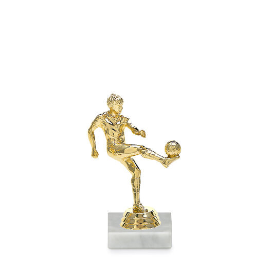 Figurka se symbolem fotbalu, 13 cm, zlato, včetně podstavce