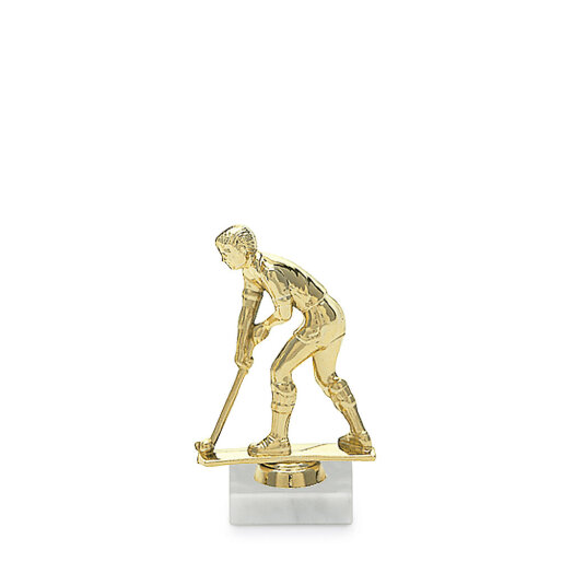 Figurka pozemní hokej - muž, 10 cm, zlato, včetně podstavce