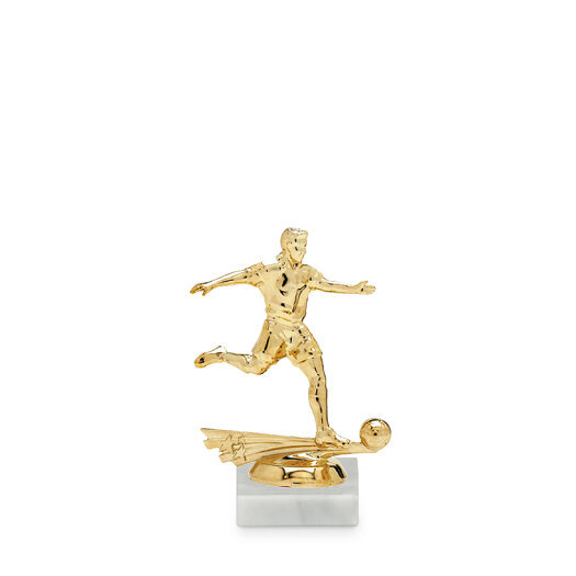 Figurka se symbolem fotbalu, 14 cm, zlato, včetně podstavce