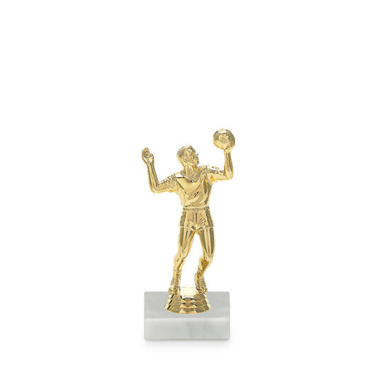Figurka volejbal - muž 15 cm, zlato, včetně podstavce