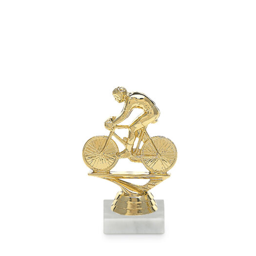Figurka cyklistika, 11cm, zlato, včetně podstavce