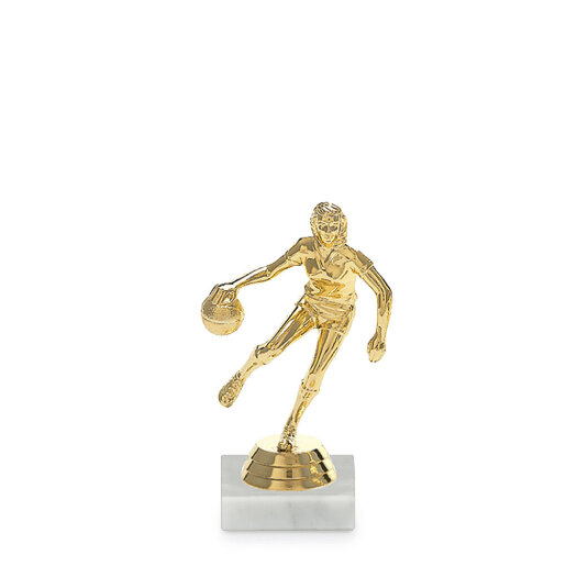 Figurka basketbal - žena, 12 cm, zlato, včetně podstavce