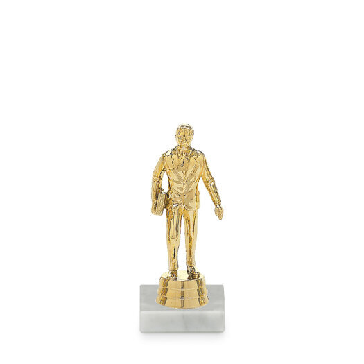 Figurka obchodního zástupce, muž, 17 cm, zlatá, včetně podstavce