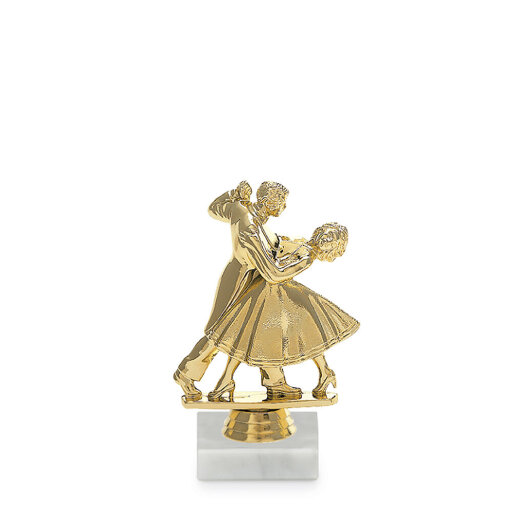 Figurka tanečního páru, 14 cm, zlatá včetně podstavce