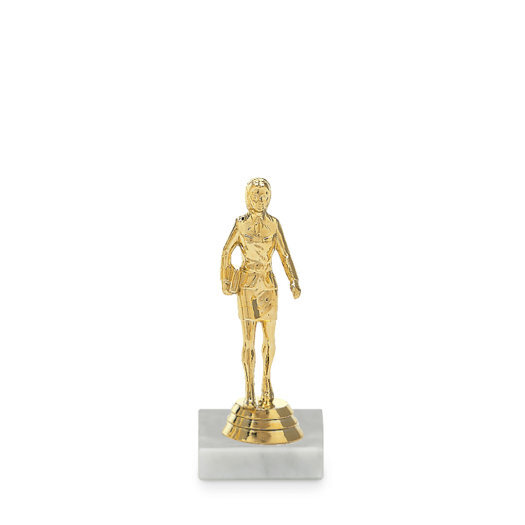 Figurka obchodního zástupce, žena, 17 cm, zlatá, včetně podstavce