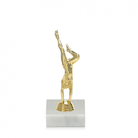 Figurka gymnastika, zlatá, včetně podstavce