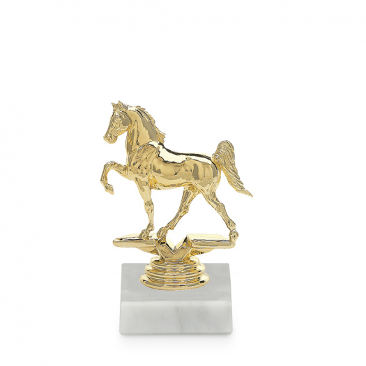 Figurka kůň, 15 cm, zlato,včetně podstavce