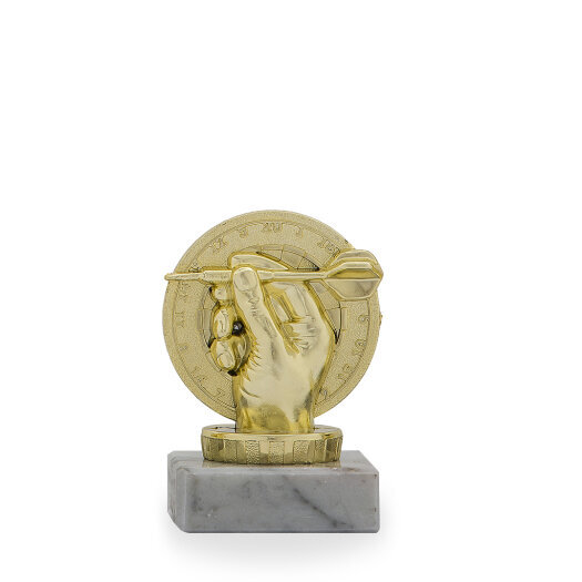 Figurka šipky, zlatá, 9cm, včetně podstavce