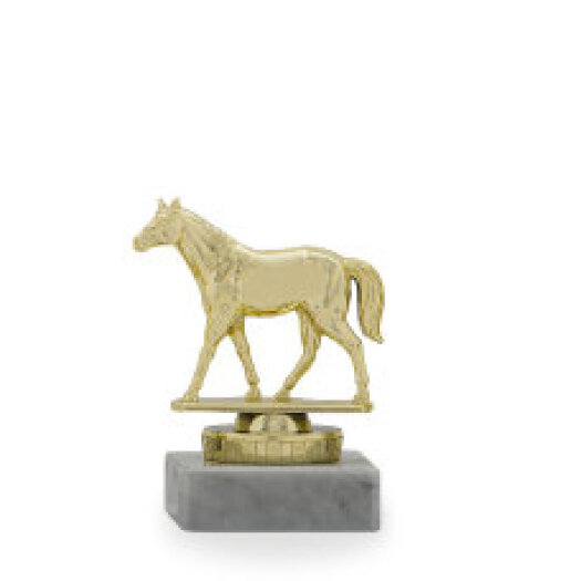 Figurka kůň, zlatá, 10cm, včetně podstavce