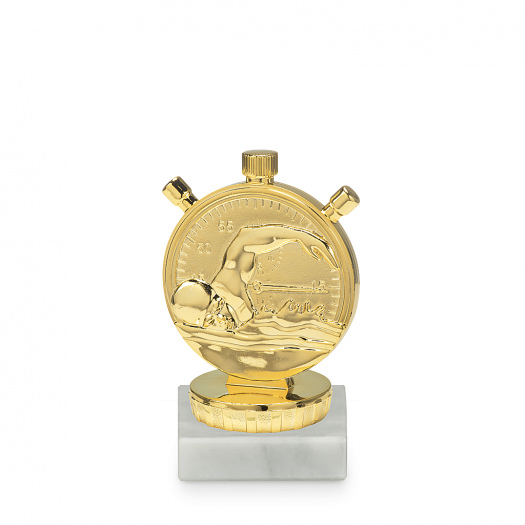 Figurka plavání, zlatá, 10 cm, včetně podstavce