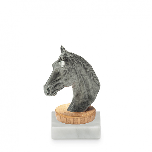 Figurka kůň - hlava, vícebarevná, výška 10 cm, včetně podstavce