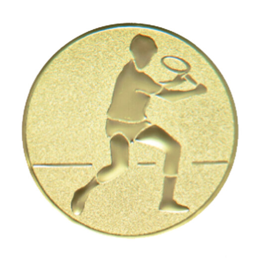 Emblém tenis - muž, pr. 25 mm, zlato