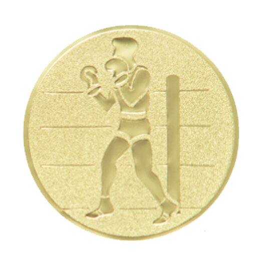 Emblém box, pr. 25 mm, zlato