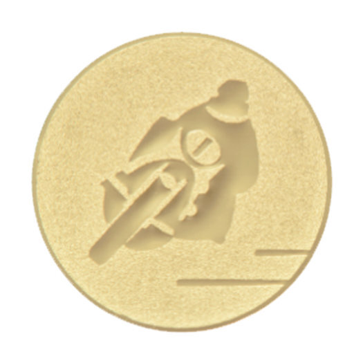 Emblém motorka, pr. 25 mm, zlato