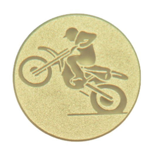 Emblém motocros, pr. 25 mm, zlato