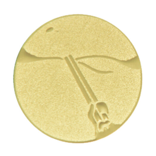 Emblém střelby na asfaltové holuby, pr. 25 mm, zlato