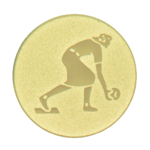 Emblém kuželky, pr. 25 mm, zlato