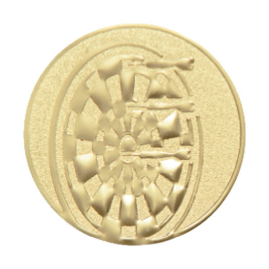 Emblém šipky, pr. 25 mm, zlato