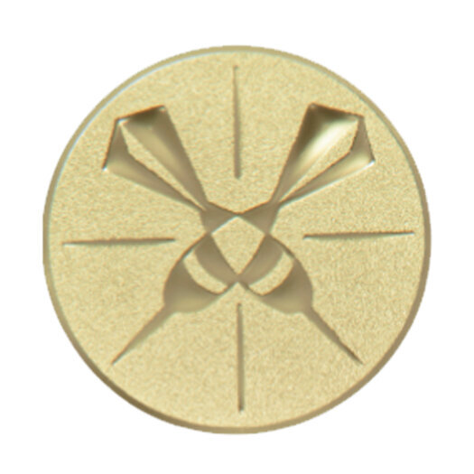 Emblém šipky, pr. 25 mm, zlato