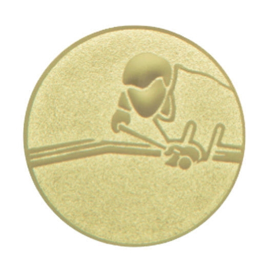 Emblém karambol, pr. 25 mm, zlato