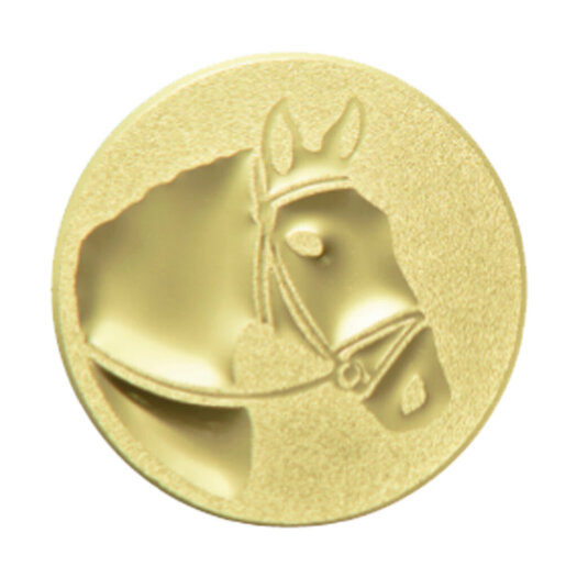 Emblém kůň, pr. 25 mm, zlato