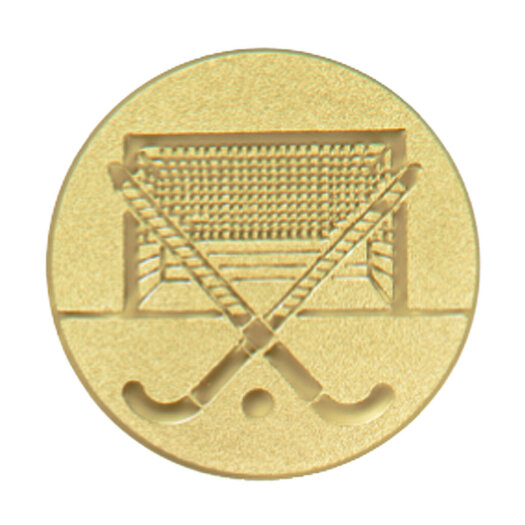 Emblém pozemní hokej, pr. 50 mm, zlato