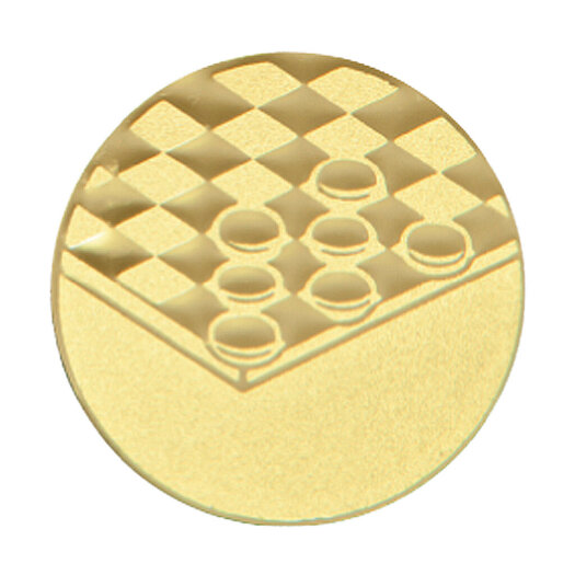 Emblém šachy, pr. 50 mm, zlato