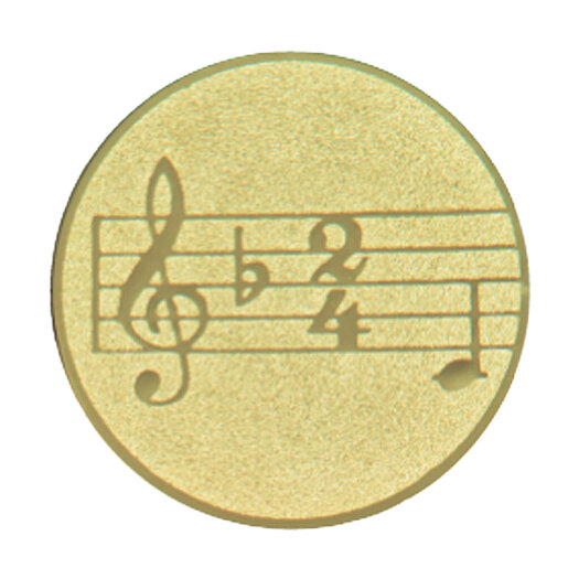 Emblém noty, pr. 50 mm, zlato
