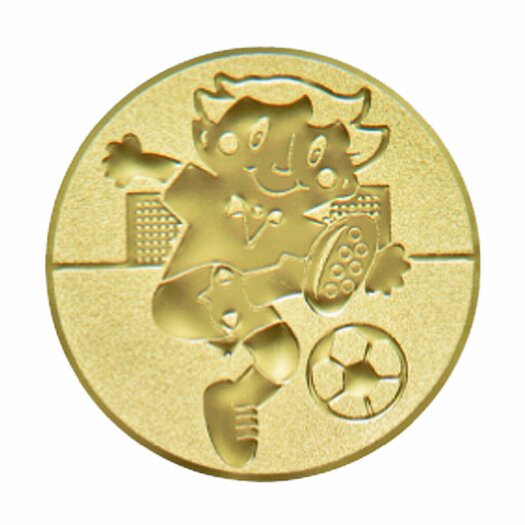 Emblém Crazy fotbal, pr. 50 mm, zlato