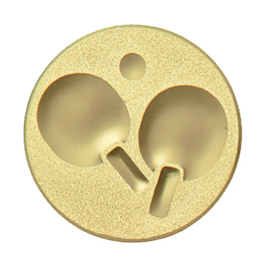 Emblém stolní tenis, pr. 50 mm, zlato