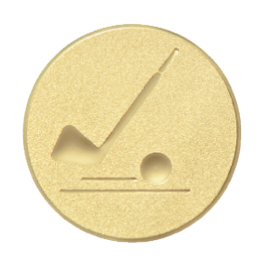 Emblém golf, pr. 50 mm, zlato